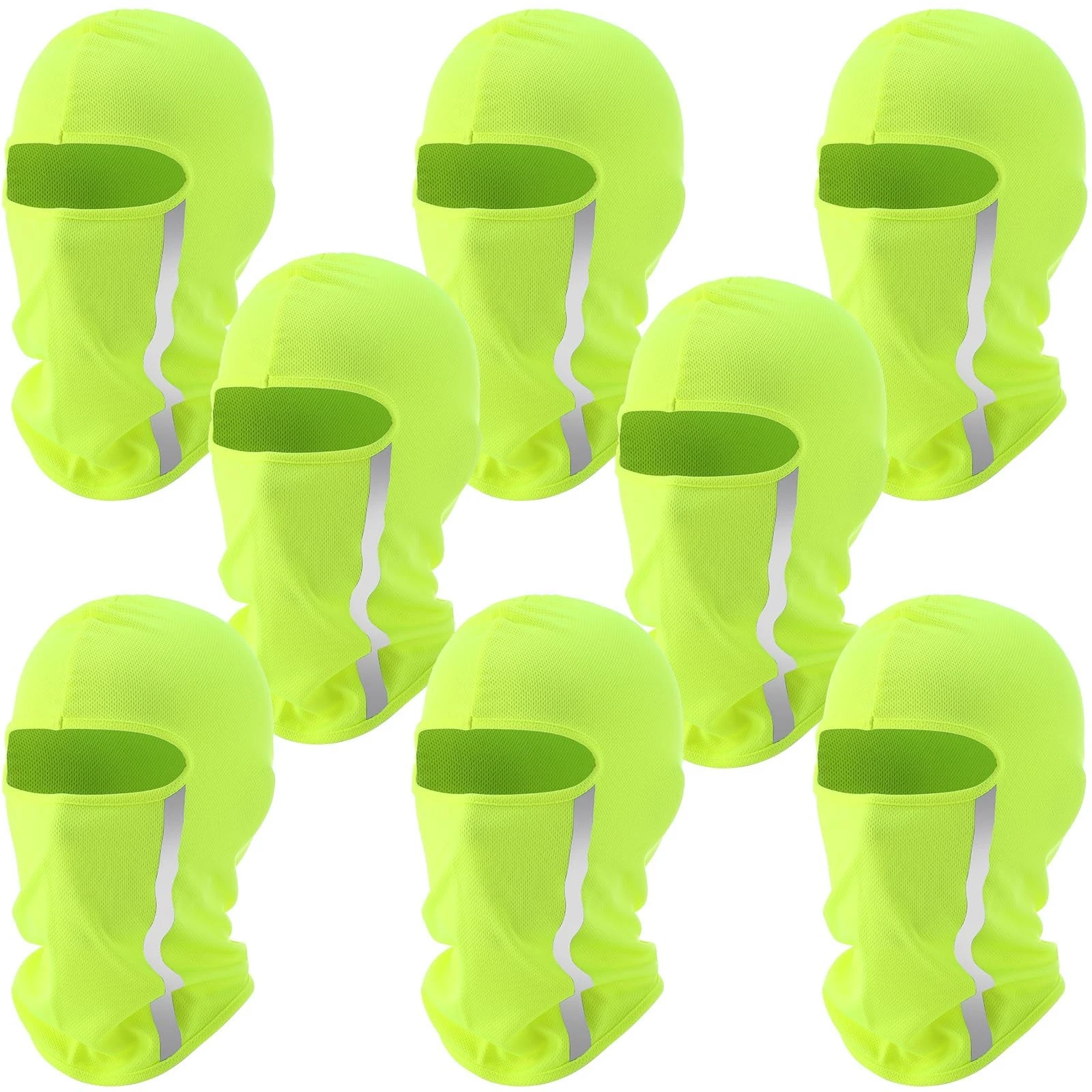 8 Pcs Summer Balaclava Cooling Full Face Ski Mask Men Women with Reflective S...