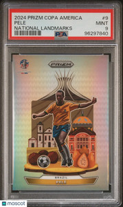 2024 Panini Prizm Conmebol Copa America National Landmarks Pele #9 PSA 9