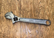 VINTAGE KING DICK 6 “ ADJUSTABLE SPANNER CHROME VANADIUM MECHANICS OLD TOOLS