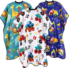 3 Pack Kids Hair Cutting Cape Professional Barber Cape for Kids Waterproof Hai