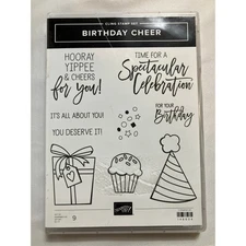 Stampin Up Birthday Cheer Cling Stamp For Your Birthday Card Making Scrapbooking