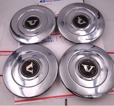 1978-1993 Volvo 240 Hubcaps Chrome For 14 Steel Wheels Chrome W Black Caps