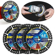 3pcs Diamond Multi-Purpose Saw Blades,4.5 Inch Heavy Duty Diamond Cutting Blades