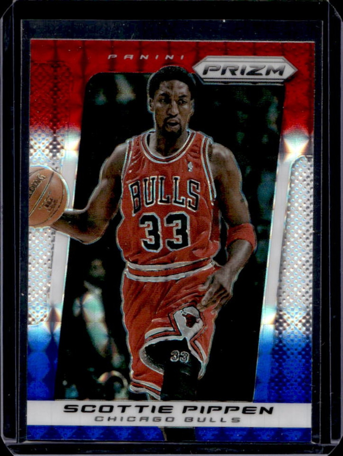2013-14 Prizm Scottie Pippen Prizm Red White and Blue Mosaic #223 Bulls