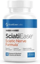 SciatiEase Sciatic Nerve Health Support Supplement - 120 Capsules
