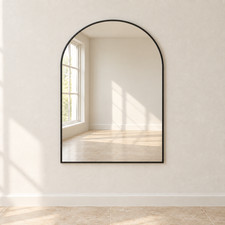 Arc Arched Metal-Frame Wall Mirror
