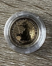 2025 1/10oz Gold Britannia Coin 999.9 pure gold bullion in capsule.