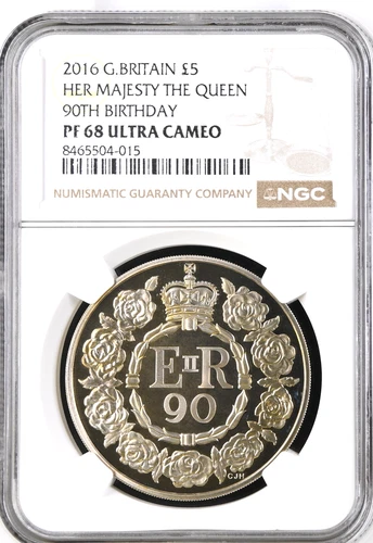 2016 £5 Queens 90th Birthday Proof PF68 NGC Great Britain Cu-Ni Coin Five Pound