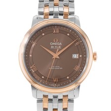Omega De Ville Prestige 424.20.40.20.13.001 40mm Steel 18k Rose Gold Box Card