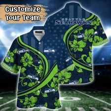 Seattle Seahawks NFL Us Flag Hawaiian Shirt Custom Summer Aloha Shirt2