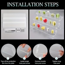 Acrylic Multi-Layer Self-Assembly Display Rack, Removable Shelf, Acrylic Display