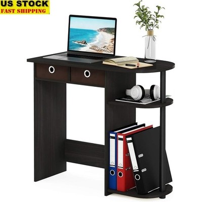 Stylish Computer Desk W/ 3 Side Shelves Home Office Gaming & Study Use
