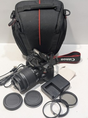 Canon EOS Rebel SL1 100D DSLR Camera 18MP Kit 18-55mm 749 Shutter w Case SD Card