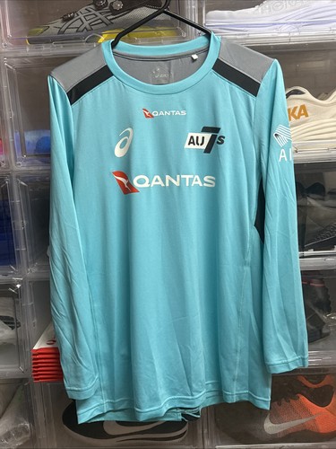 ASICS Australia Rugby 7s Player-Issue Long Sleeve Training Jersey Size S Men’s