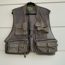 Orvis Fishing Vest Mens XL Olive Clearwater Mesh Tactical Utility Cargo