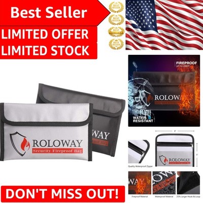 Luxury Fireproof Storage Bag 5x8in - Non-itchy Twin Pack for Precious Valuables