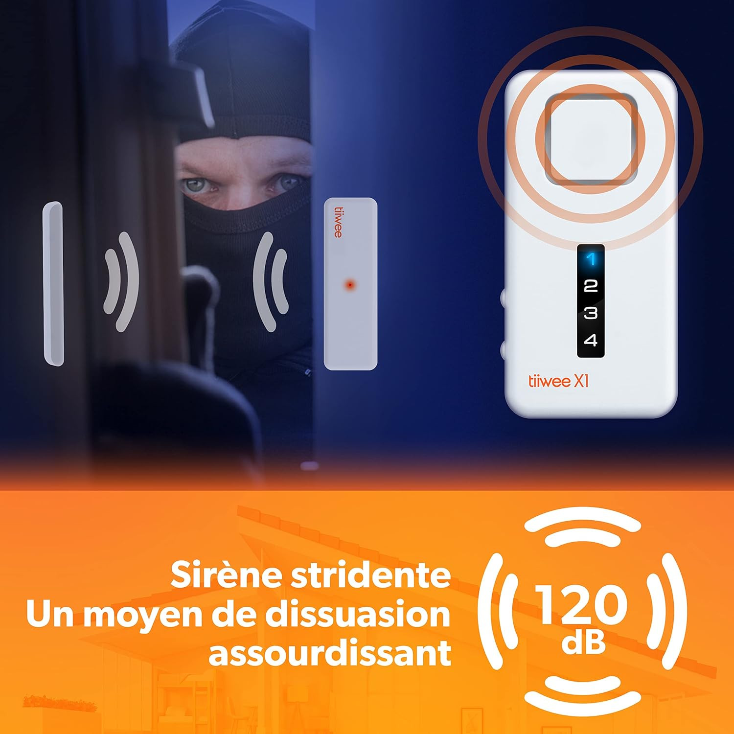 alarme maison sirène puissante – vue détaillée