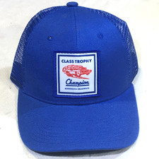 MINNESOTA DRAGWAYS CLASS TROPHY Baseball Hat Cap Patch design VINTAGE RACING Blu