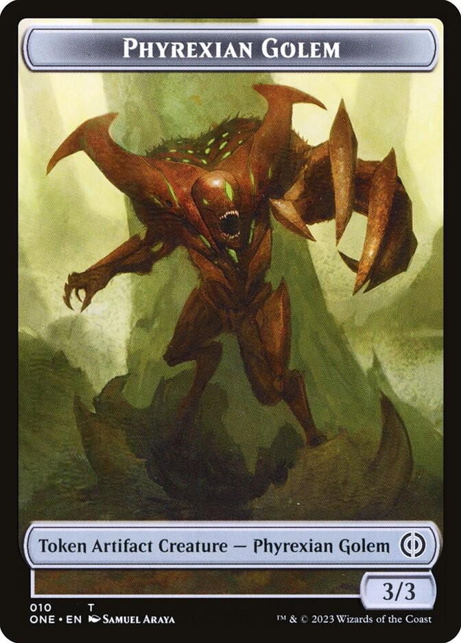 Phyrexian Golem Token (010) Phyrexia: All Will Be One ONE MTG Magic