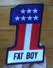 FAT BOY ~ HARLEY #1 ~ Evil Knievel USA #1 Motorcycle Jacket Vest Biker PATCH
