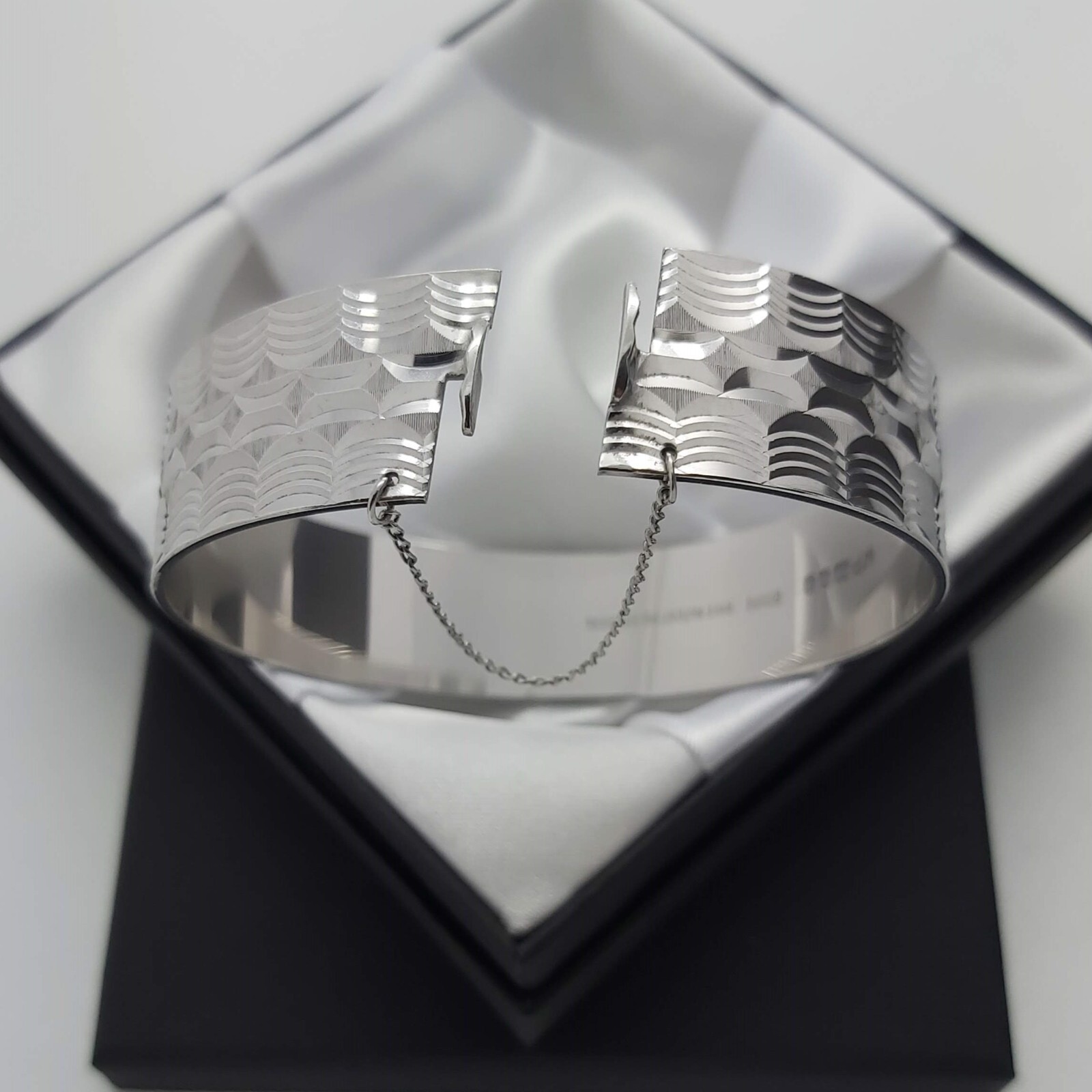 1979 Vintage Solid 925 Silver Engine Turned Geome… - image 7