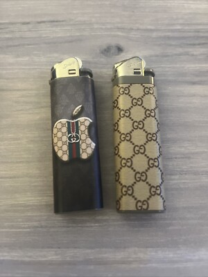 New 2 Custom Lighters Scripto Lighters  Gucci  Apple Lighter Collect Designer .