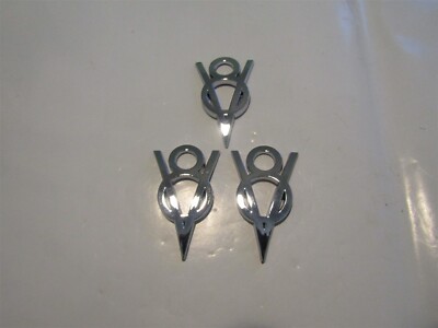 V8 Classic Style Neue Kotflügel Embleme 3X Für Ford Dodge GM Mopar All Chrome