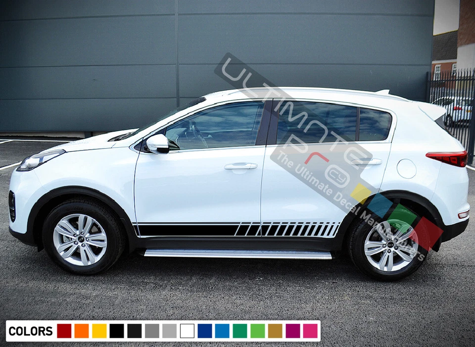 Kit Gráficos Calcomanía Vinilo Rayas para Accesorios Coche Kia Sportage Carreras Foto 3 de 4