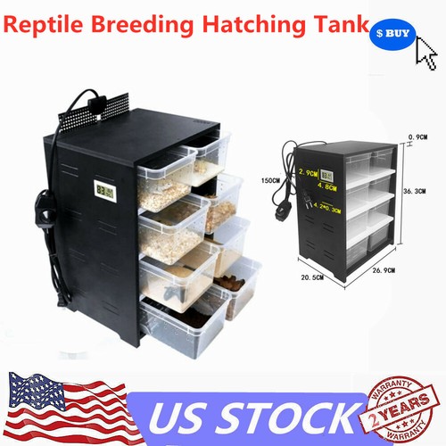 Large Cage Reptile Pet Enclosure Lizard Spider Snake Tortoise Breeding Tank USA