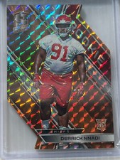 2018 Panini Spectra Derrick Nnadi Neon Orange RC Die Cut 5/5 Chiefs #165
