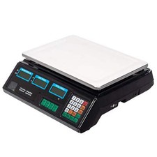 ACS-30 40kg/5g Digital Price Computing Scale for Vegetable UK Plug Silver & Blac