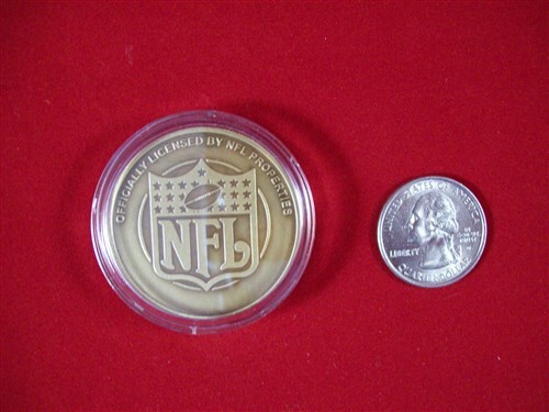 HIGHLAND COMO NUEVO SUPER BOWL XL BRONCE SÓLIDO MEDALLÓN LE - Imagen 2 de 4