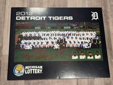 2012 Detroit Tigers Team Signed 8x10 Photo COA 8.5x11 SGA 14 Autos Peralta Coke