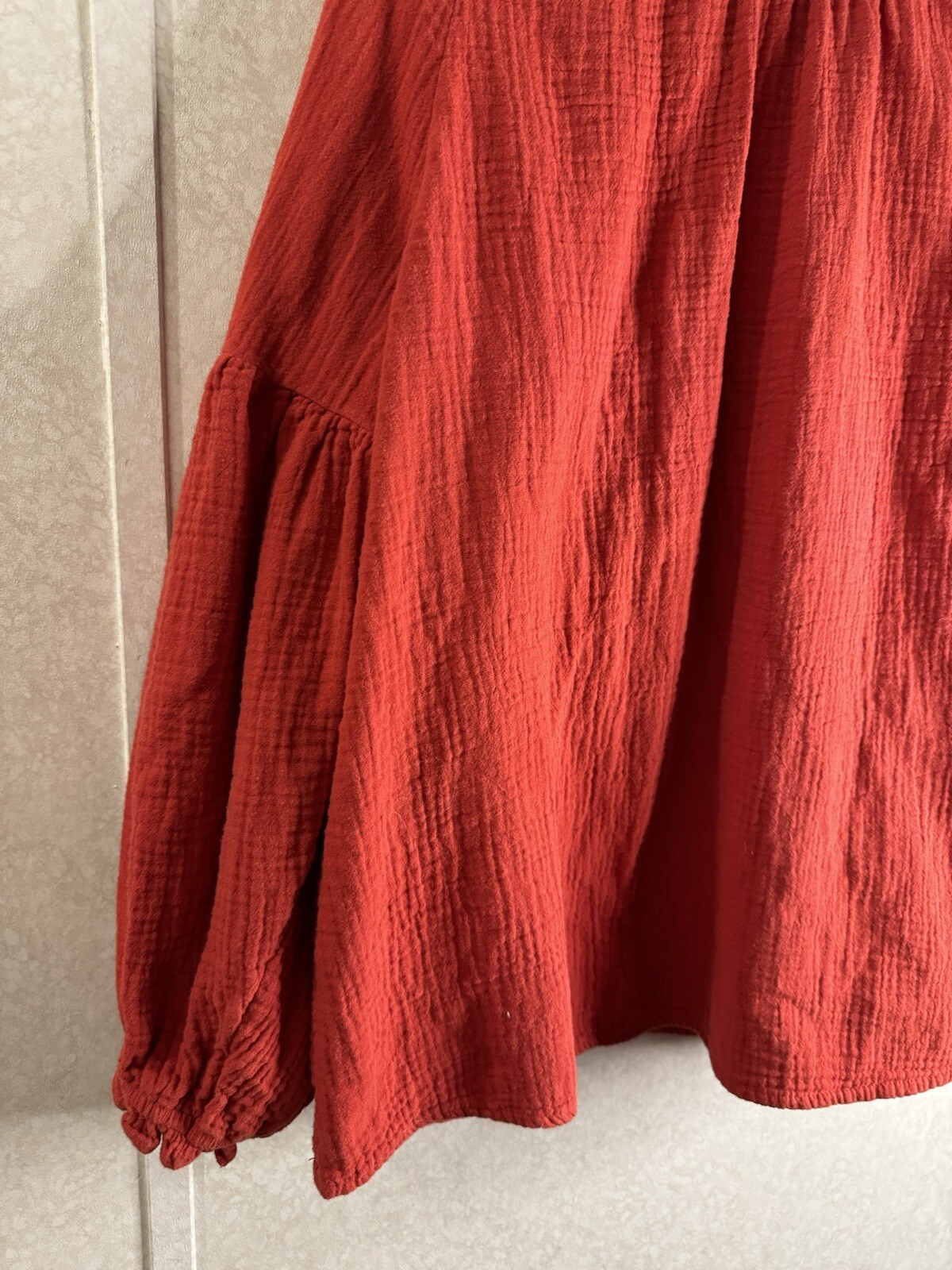 Universal Thread Red Orange Textured Balloon Slee… - image 3