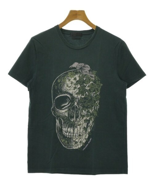 Alexander McQueen T-shirt Green Skull Pattern Cotton | eBay