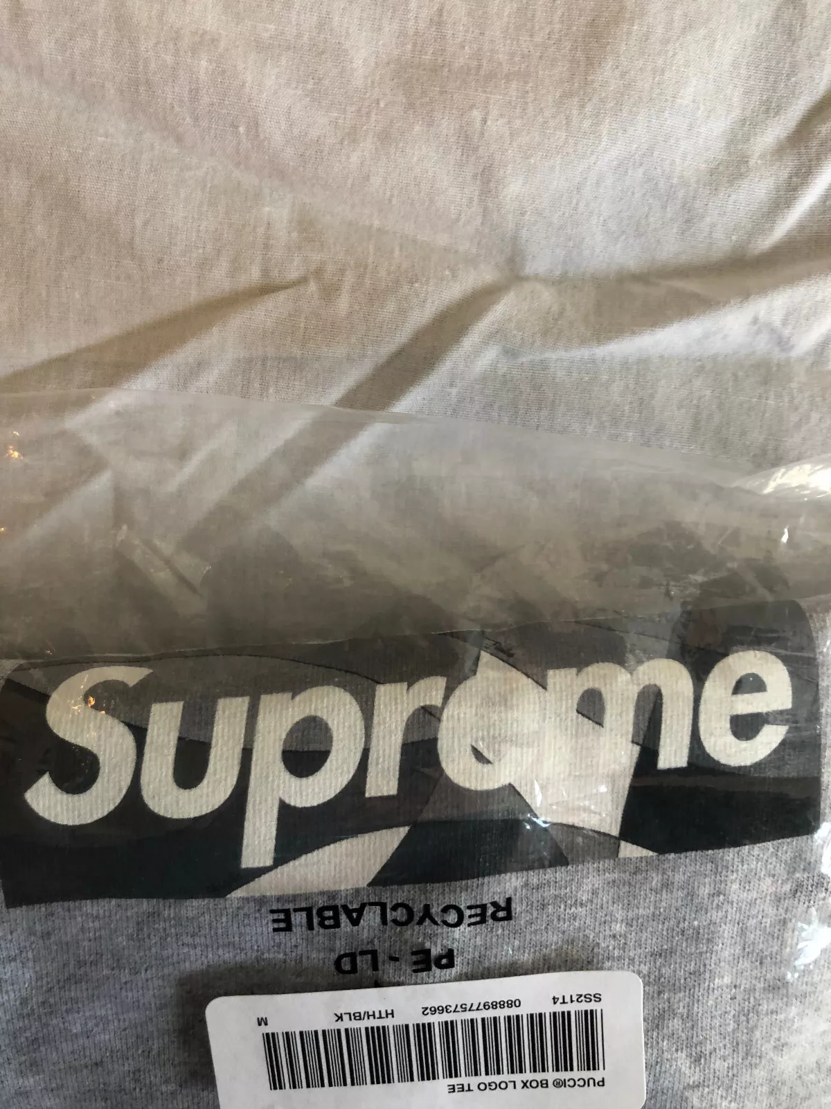 T shirt logo boîte Supreme Emilio Pucci gris/noir   taille moyenne