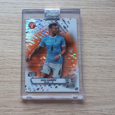 2023 Topps Pristine Road to UEFA Euro 2024 Orange Refractor /25 Eden Karzev #85