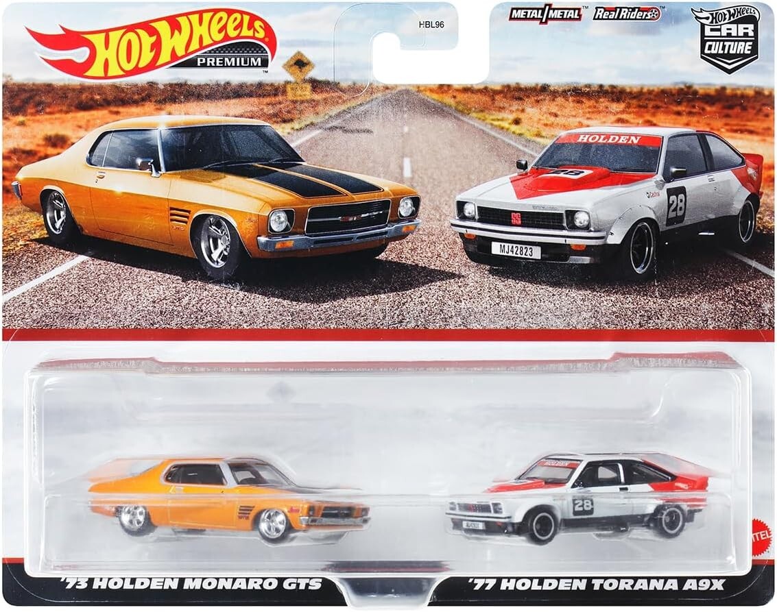 Hot Wheels Premium 2 Pack '73 Holden Monaro GTS / '77 Holden