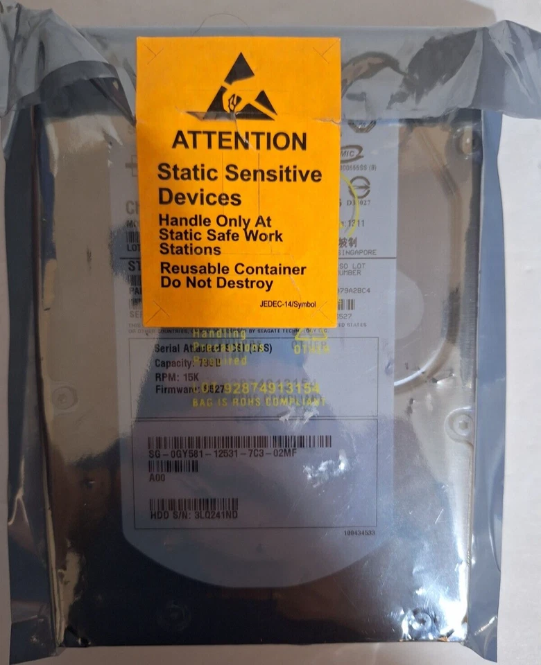 HDD Seagate Cheetah 15K  73Gb 15000RPM 3.5" Hard Drive New Never Unwrapped - Image 2 of 4