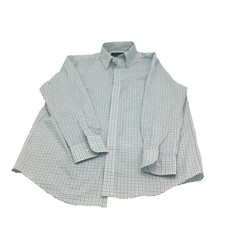 Tommy Hilfiger Men's Regular Fit Dress Shirt,  Aqua Multi,  L 16 32/33