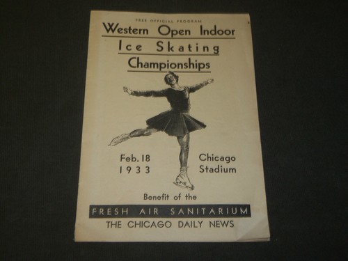 1933 FEBRUARY 18 WESTERN OPEN INDOOR ICE SKATING CHAMPIONSHIPS PROGRAM - J 3572 - Bild 1 von 4