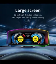 Ancel Car HUD GPS+OBD2 Head Up Display Smart Digital Speedometer