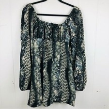 Urban Outfitters Womens Vivienne Printed Long Sleeve Mini Dress Small