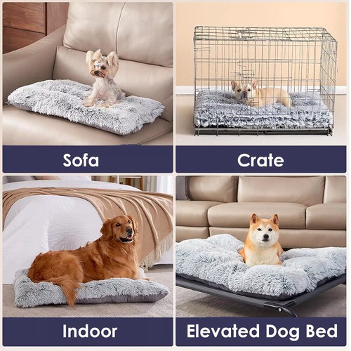 Pet Bed Dog Calming Washable Soft Warm Plush Mattress Cushion Extra Large uk - Picture 5 of 19