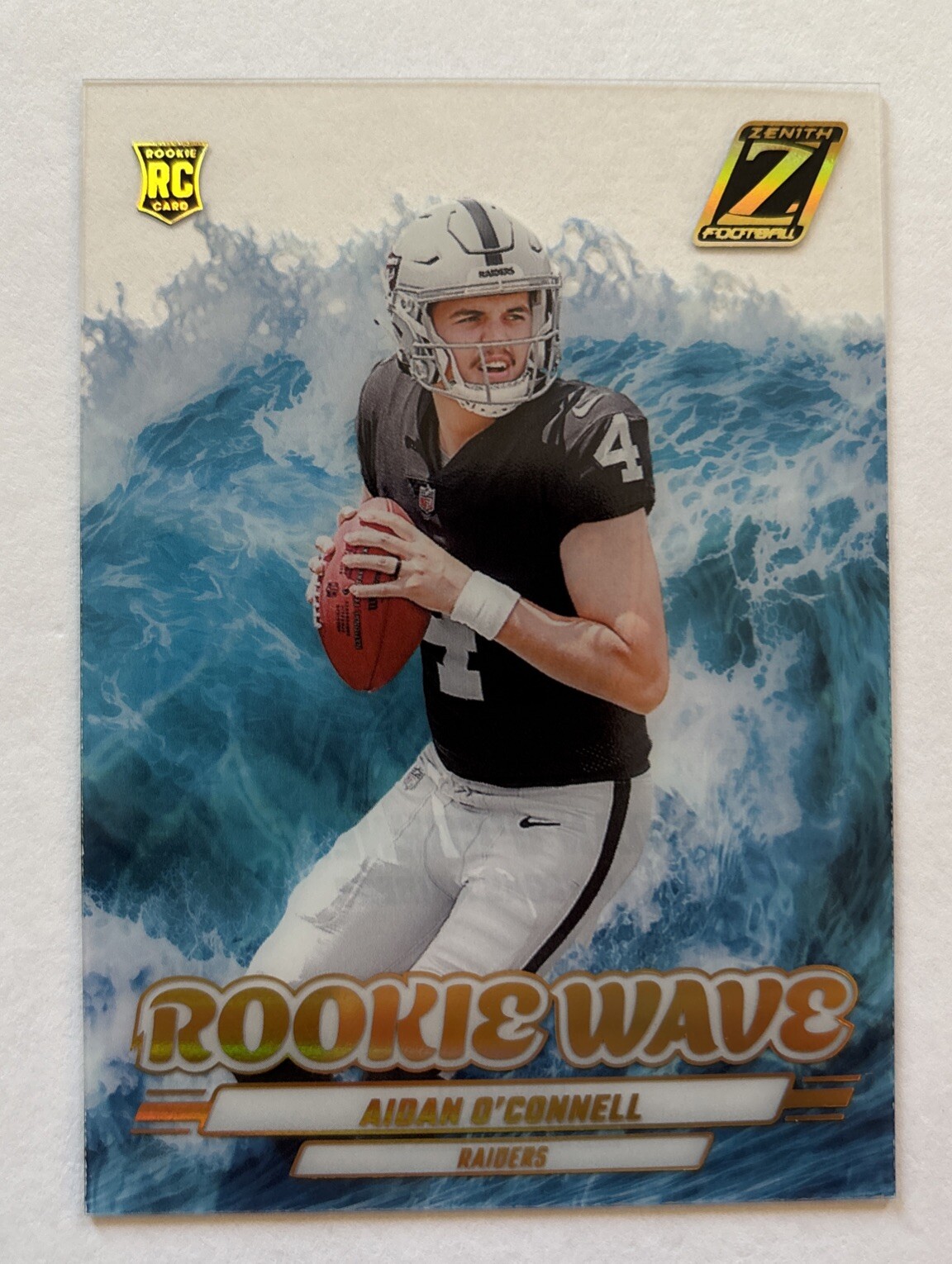 2023 Zenith Aidan O'Connell ROOKIE WAVE SP INSERT RC Las Vegas Raiders #1 🔥