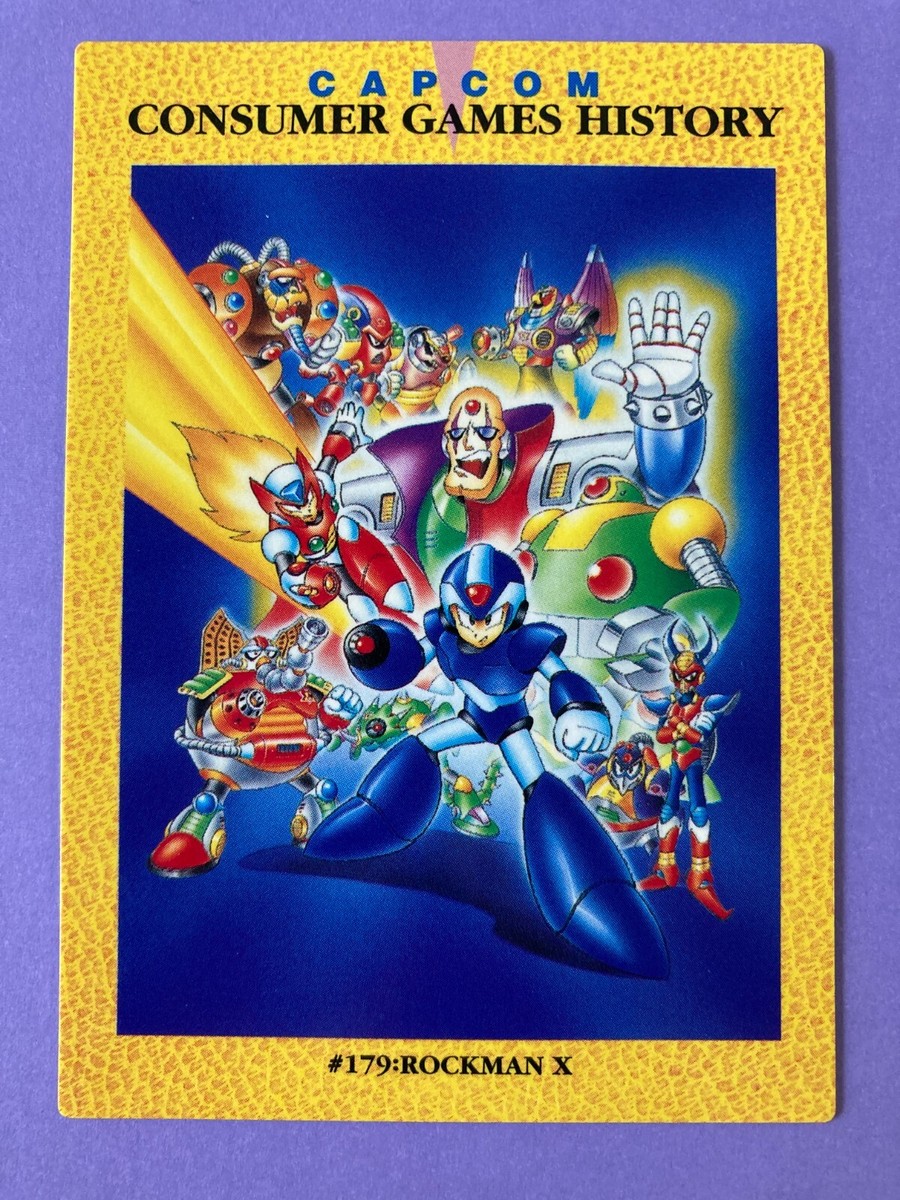 世界の歴史 ROCKMAN CONSUMER GAMES HISTORY ALL CAPCOM World Card 179 BANDAI