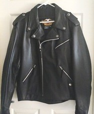 HARLEY DAVIDSON MEN'S  MOTORCYCLE  HARLEY RIDER GENUINE LEATHER COAT SZ 2XL NWOT