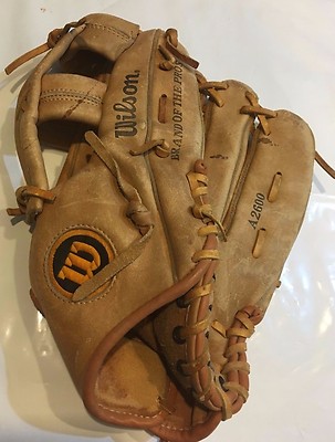 Gant De Baseball À 5 Doigts Wilson 609 Ancien En Cuir Bouton De Poche