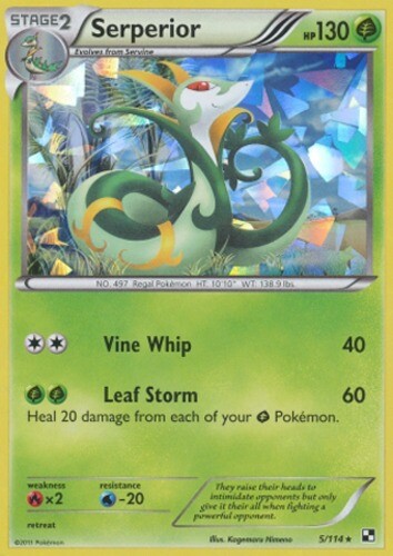 Serperior - 5/114 - Cracked Ice Holo Green Tornado Theme Deck Exclusive PL/MP, E