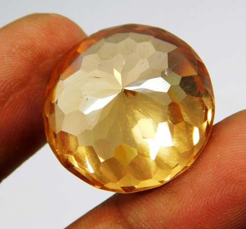 Natural 77.30 Ct Cambodian Orange Zircon Round Cut Loose Gemstone " CERTIFIED " - Picture 6 of 6